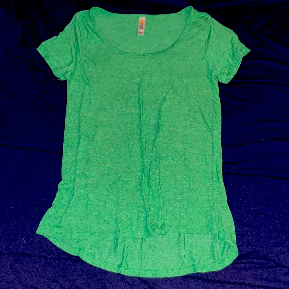 Green Solid Color Lularoe Top